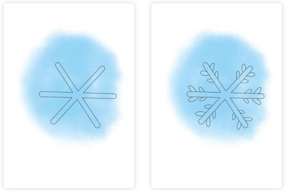 冬天雪花的画法怎么画好看又简单彩色