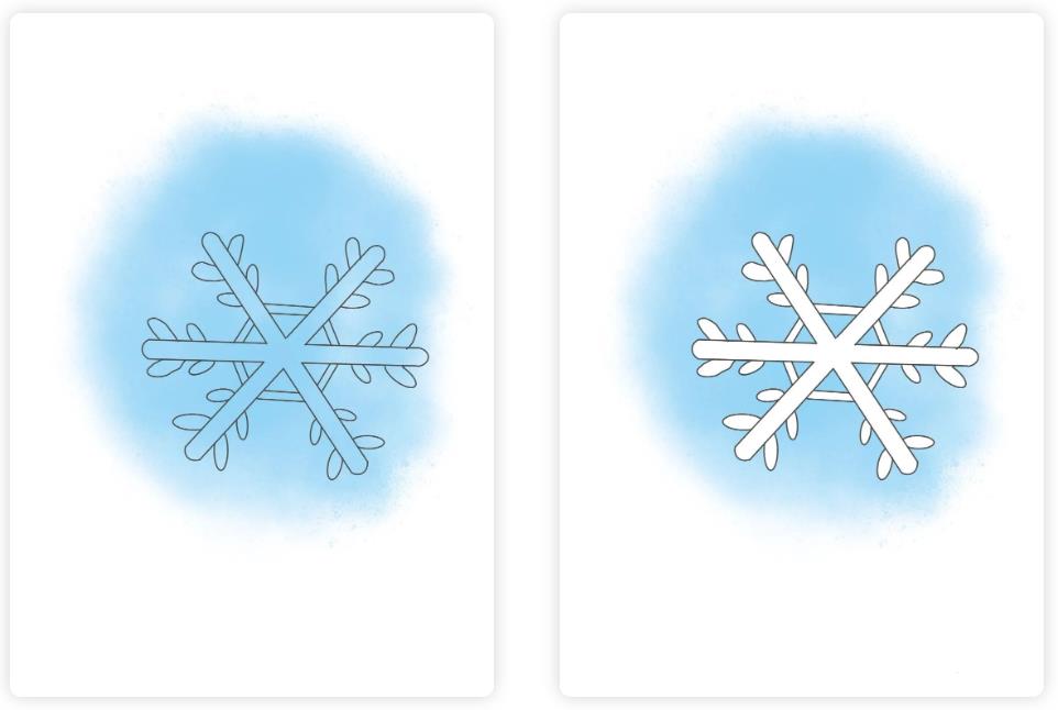 冬天雪花的画法怎么画好看又简单彩色