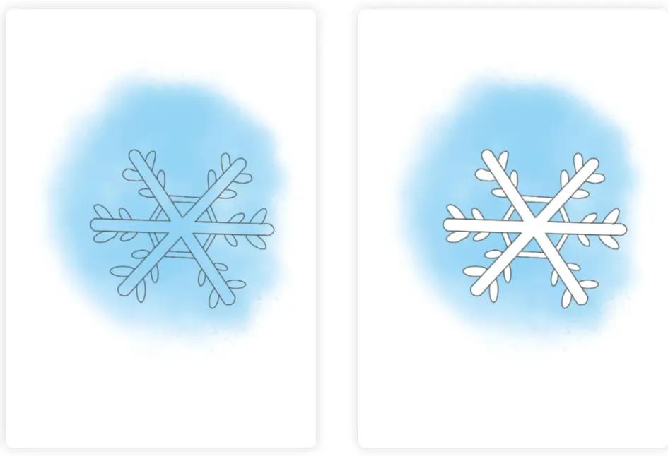 冬天雪花的画法怎么画好看又简单彩色