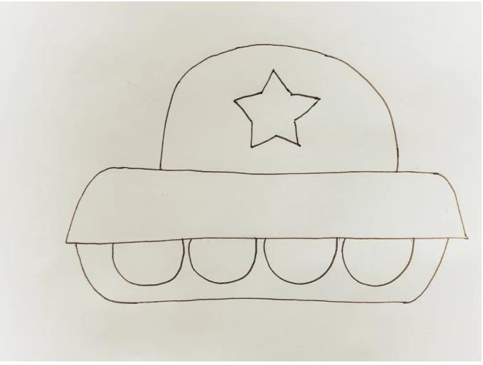 简单坦克怎么画 一步一步画坦克车