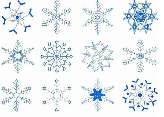 漫天飞舞的雪花简笔画大全欣赏2023