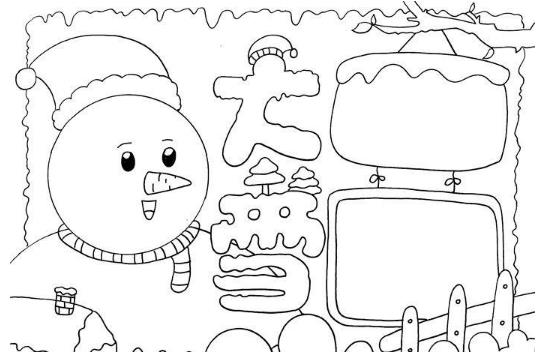 2023大雪节气简笔画图片精选大全