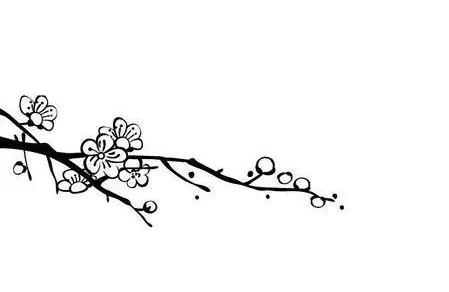 梅花飘落的画法怎么画 梅花飘落简笔画图片