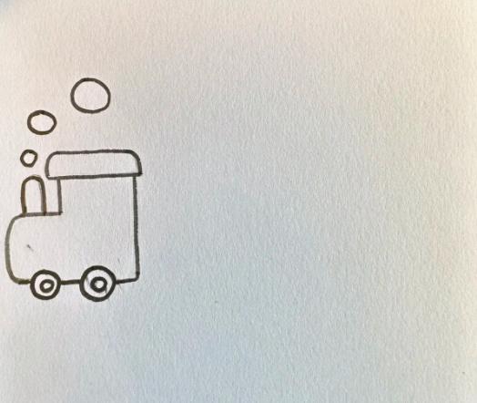 火车的简笔画一步一步怎么画