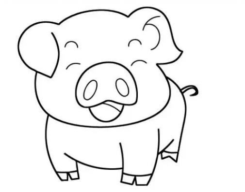 用3个0画一头猪怎么画?小猪简笔画可爱又简单