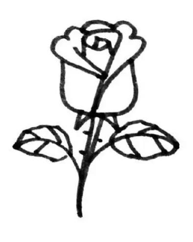 2024玫瑰花的简单画法又好看图片欣赏