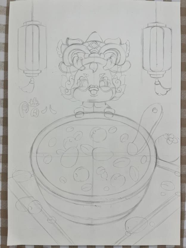 2024腊八节的简笔画图片彩色画