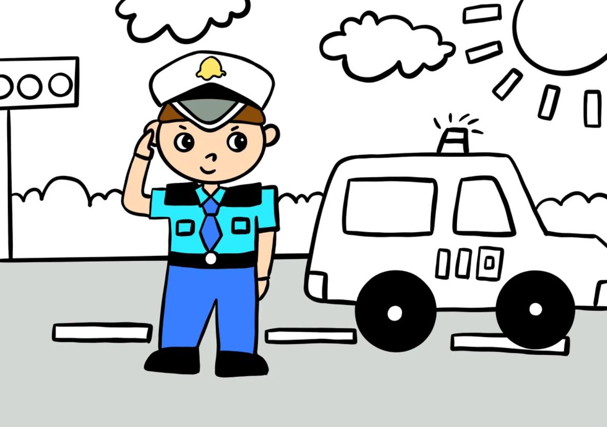 简笔画| 人民警察手绘画图片大全(含教程图解)