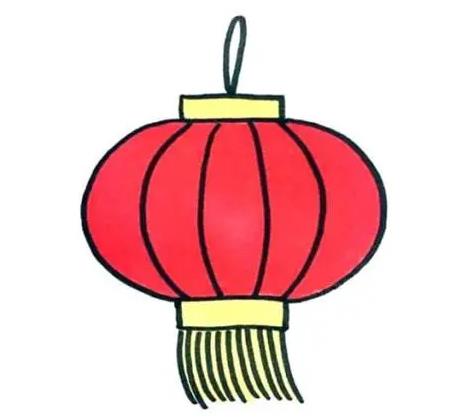 2024春节红灯笼简笔画怎么画好看又简单