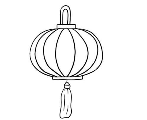 2024春节红灯笼简笔画怎么画好看又简单