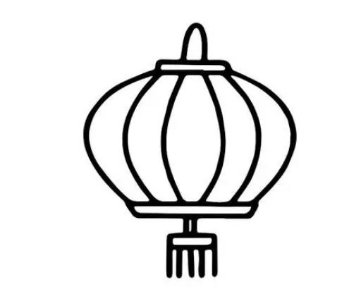 2024春节红灯笼简笔画怎么画好看又简单
