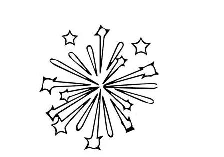 精选画一个简单的烟花怎么画好看图片大全