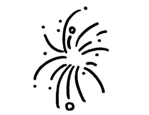 精选画一个简单的烟花怎么画好看图片大全