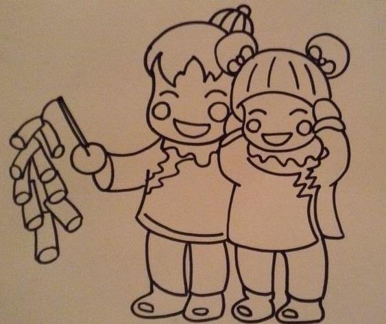 2024春节简笔画简单又漂亮精选大全