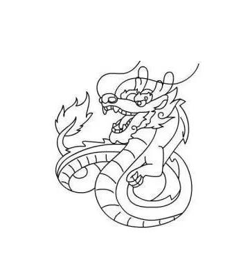 精选30秒教你画一条龙简笔画图片大全可爱