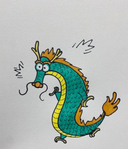 2024用数字画一只龙头怎么画(含步骤图解)