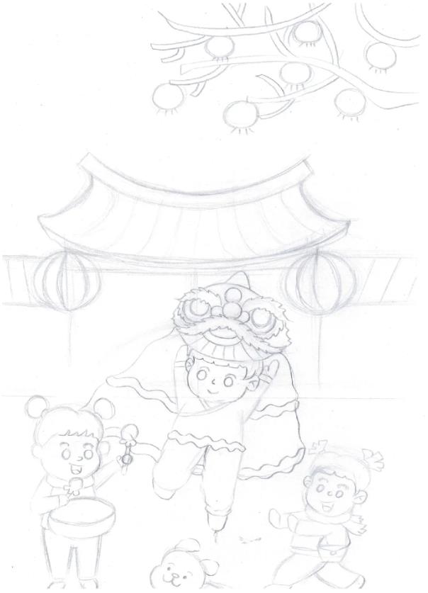 2024过年舞狮子头简笔画怎么画(含步骤教程)