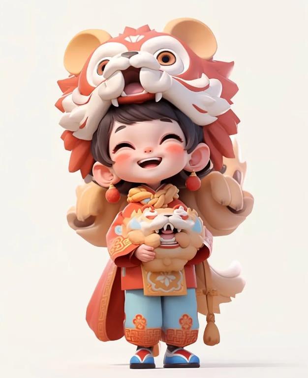 2024过年舞狮子头简笔画怎么画(含步骤教程)