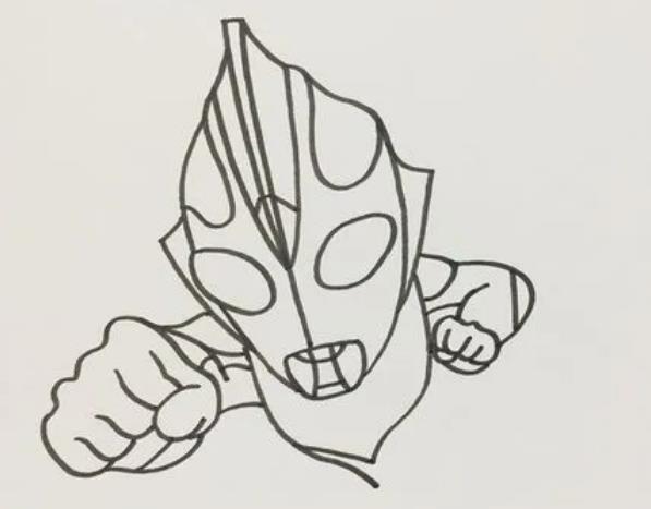 一步一步教你画奥特曼超级简单简笔画图片
