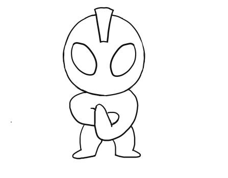 一步一步教你画奥特曼超级简单简笔画图片