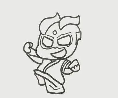 一步一步教你画奥特曼超级简单简笔画图片