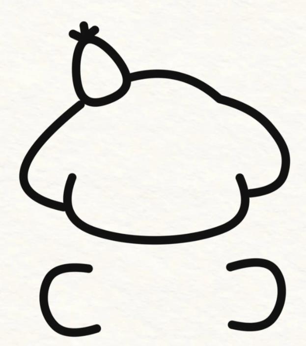 一笔画成一只小狗教程二年级