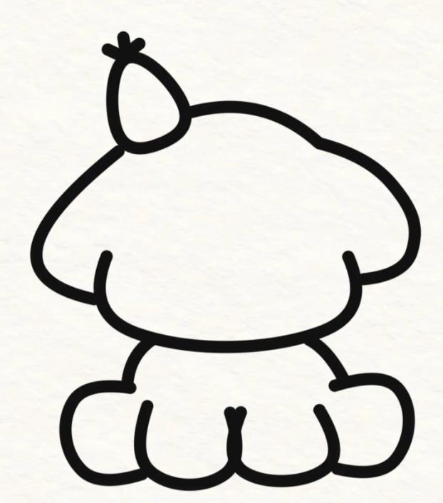 一笔画成一只小狗教程二年级