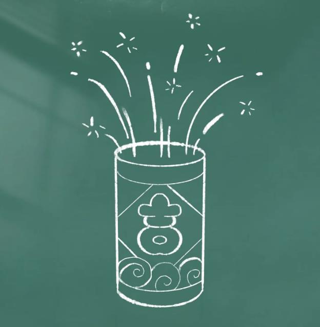 简笔画烟花4步完成教程方法