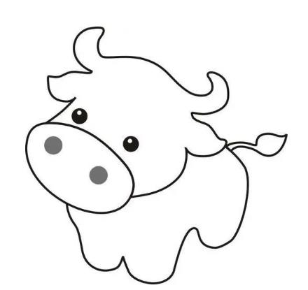 怎么画一只简单的牛图片大全欣赏