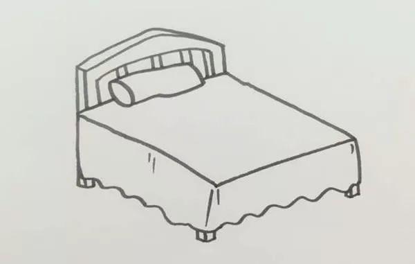 床简笔画教程一步一步怎么画
