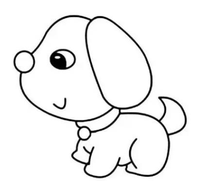 怎么画一只简单的小狗图片 小狗简笔画图片