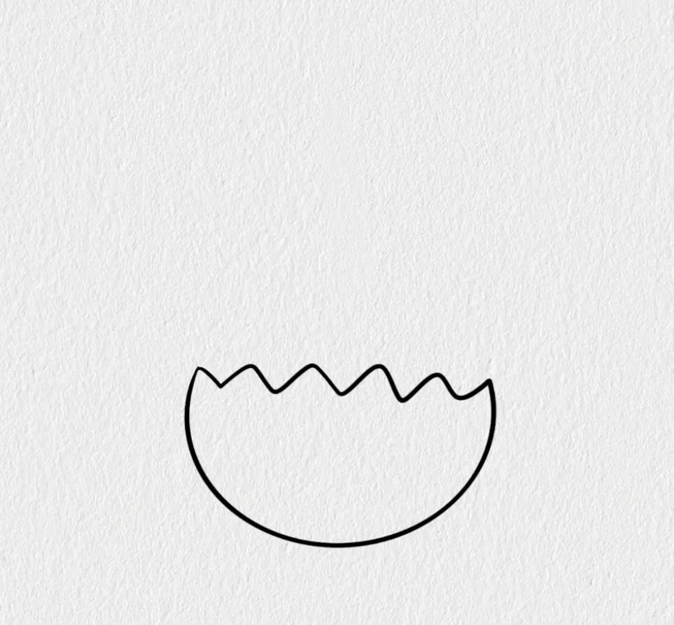 一笔画成一只鸡 小鸡破壳简笔画彩色