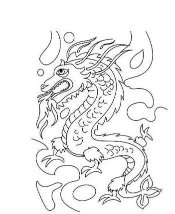 一步一步教你画中国龙简单图片大全欣赏