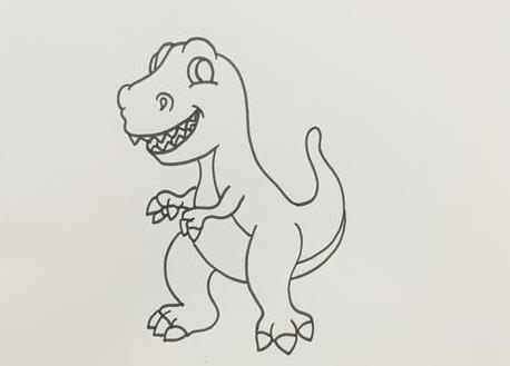 用字母画一只霸王龙简笔画图片大全欣赏