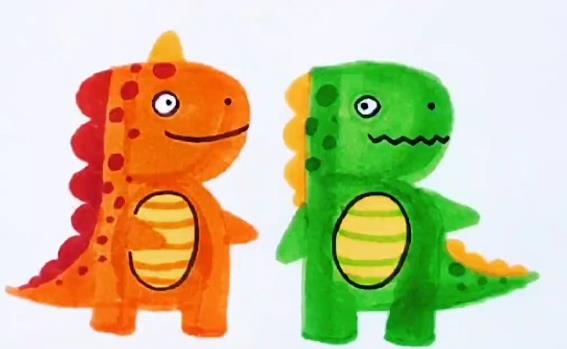 用字母画一只恐龙图片简单又漂亮