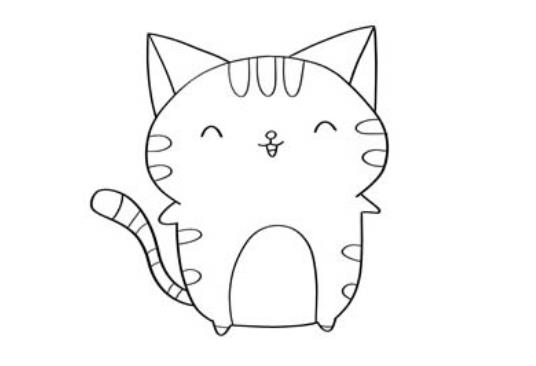 如何画一只简单的猫简笔画图片欣赏