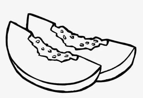 哈密瓜简笔画简单又好看图片欣赏