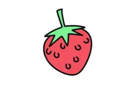 一步一步教你画草莓可爱简笔画教程