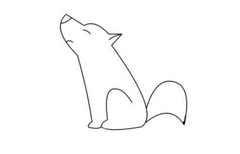 如何画一只简单的狼简笔画图片分享