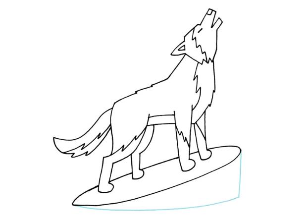 如何画一只简单的狼简笔画图片分享