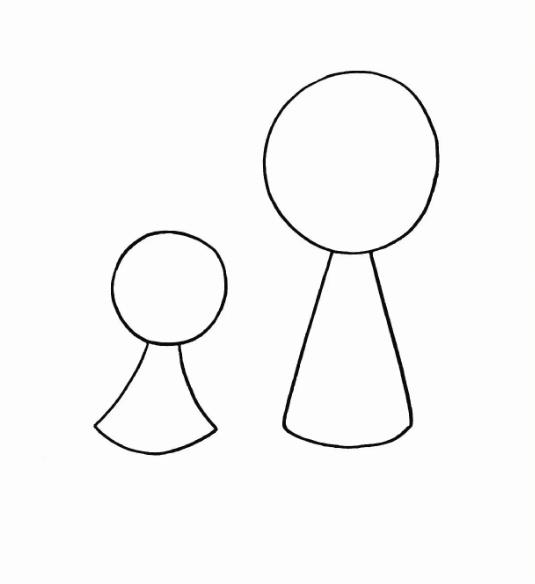 幼儿简笔画: 一步一步教你画妈妈和女儿