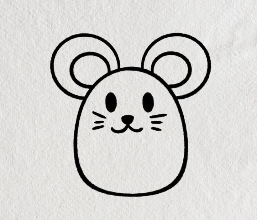 【简笔画】生肖鼠简笔画画法大全