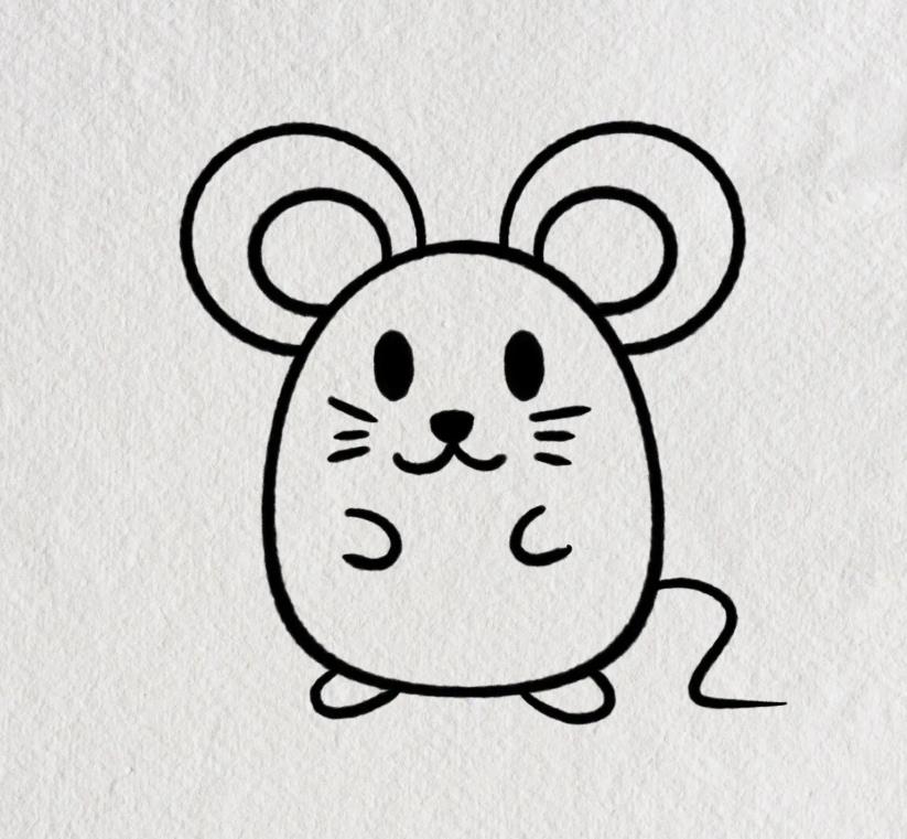 【简笔画】生肖鼠简笔画画法大全