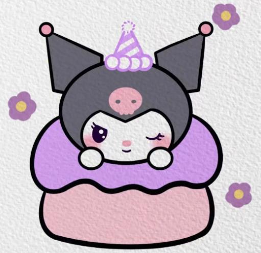 一步一步画库洛米简笔画图片欣赏