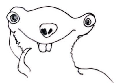 冰川时代里面的树懒怎么画 树懒简笔画图片可爱