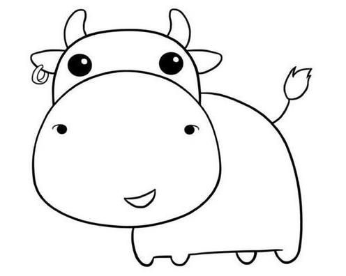 生肖牛简笔画画法图片大全欣赏