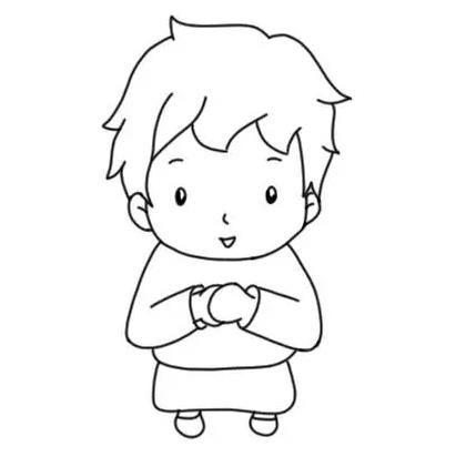 2024大年初二拜年简笔画图片大全