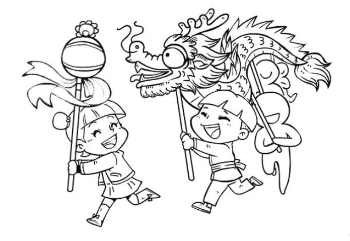 最新版的元宵节舞龙图片简笔画图片分享