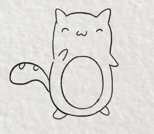 怎么画一只简单的猫可爱简笔画图片分享