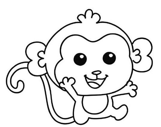 生肖猴简笔画画法图片大全欣赏